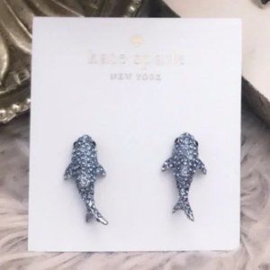 Kate Spade New York Women's California Dreaming Pave Shark Studs Earrings (NWT)